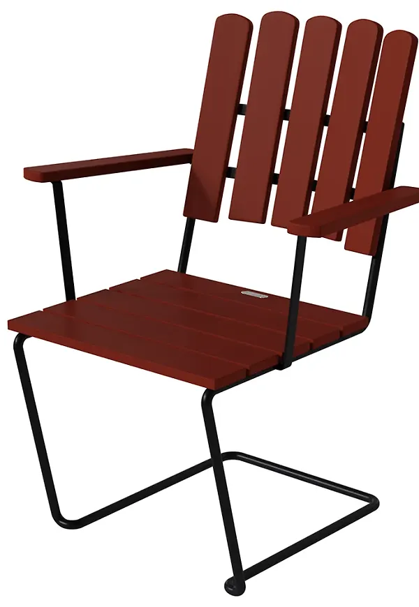 Jättefin svart stol i ek från Grythyttan Stålmöbler.