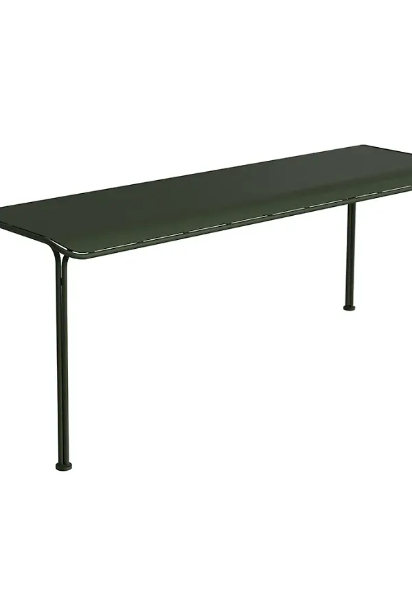 Grön Grythyttan Stålmöbler-bänk i stilriktig modell.