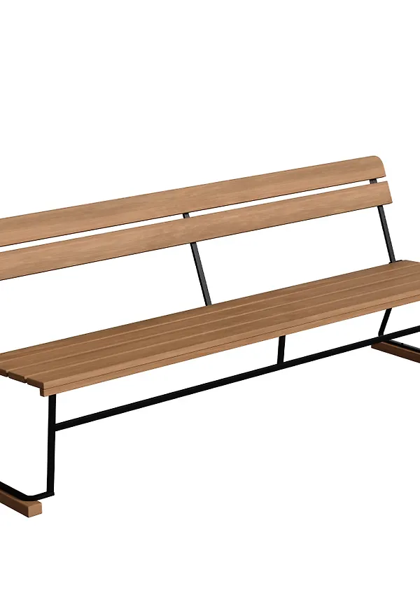 Skön utemöbel i svart färg gjord i teak.