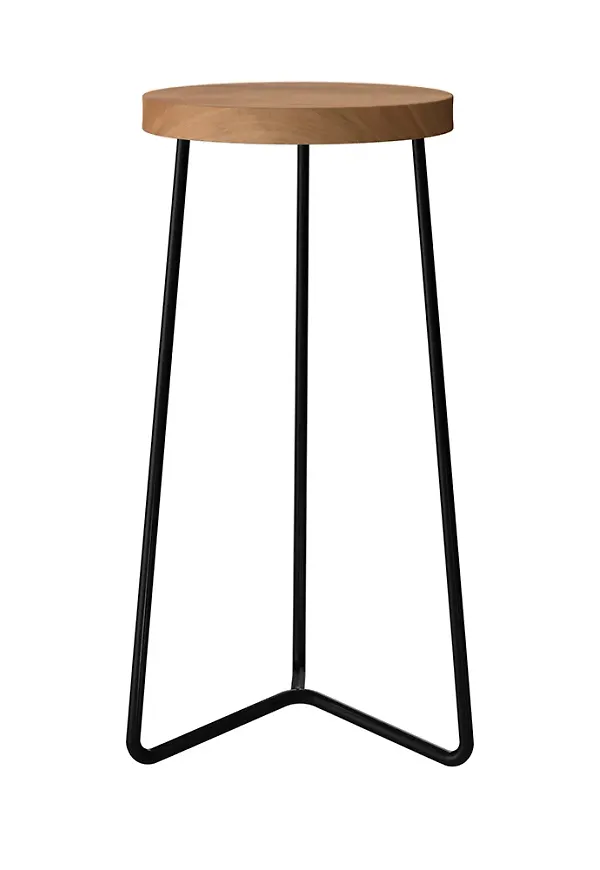 Vacker svart pall i teak från Grythyttan Stålmöbler.