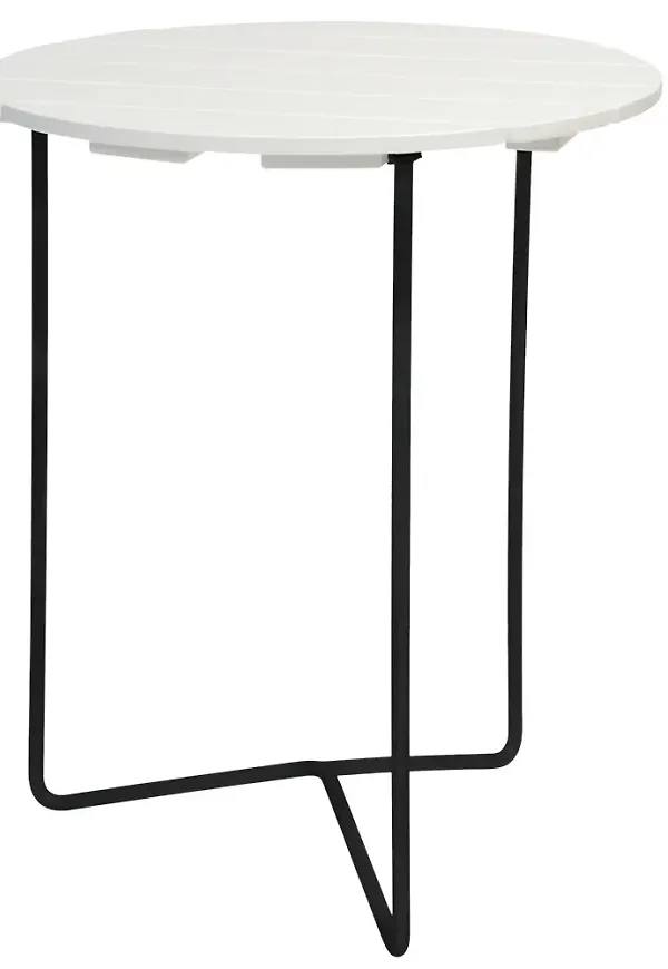 Smickrande bord i ek från Grythyttan Stålmöbler.