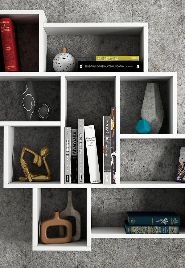 Fantastiskt fin vägghylla i vitt från Hanah Home.