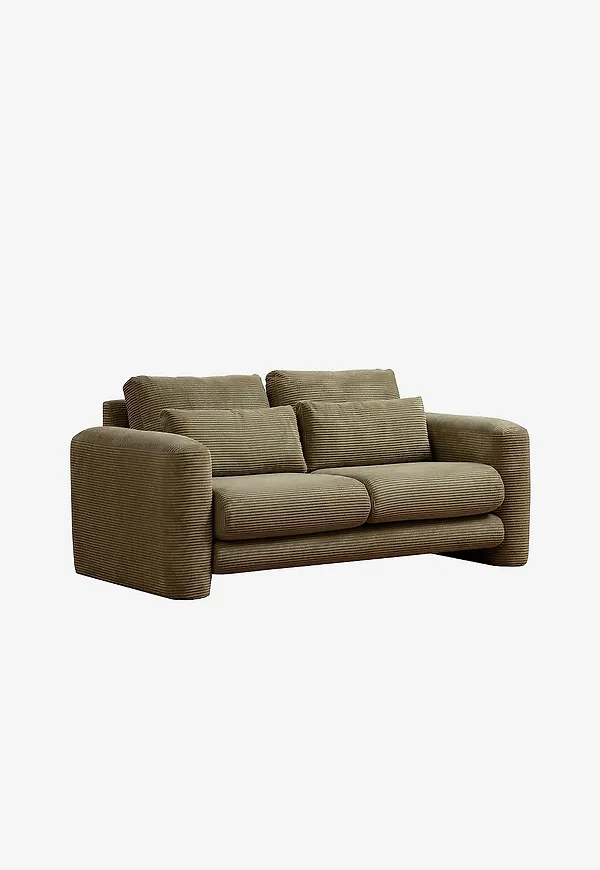 Komfortabel grön soffa 2025 från Hanah Home.