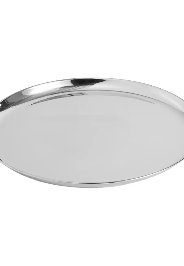 Exklusiv serveringsfat i silverfärgade från HAY.