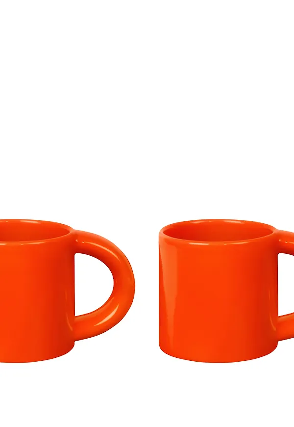 Orange Hem-kaffekopp i trendig modell.