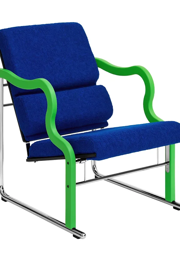 Grön Hem-loungefåtölj i riktigt snygg modell.