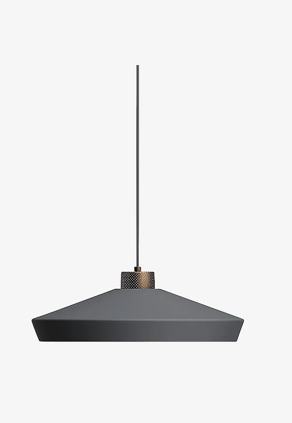 Flerfärgad Herstal-lampa i otroligt snygg modell.