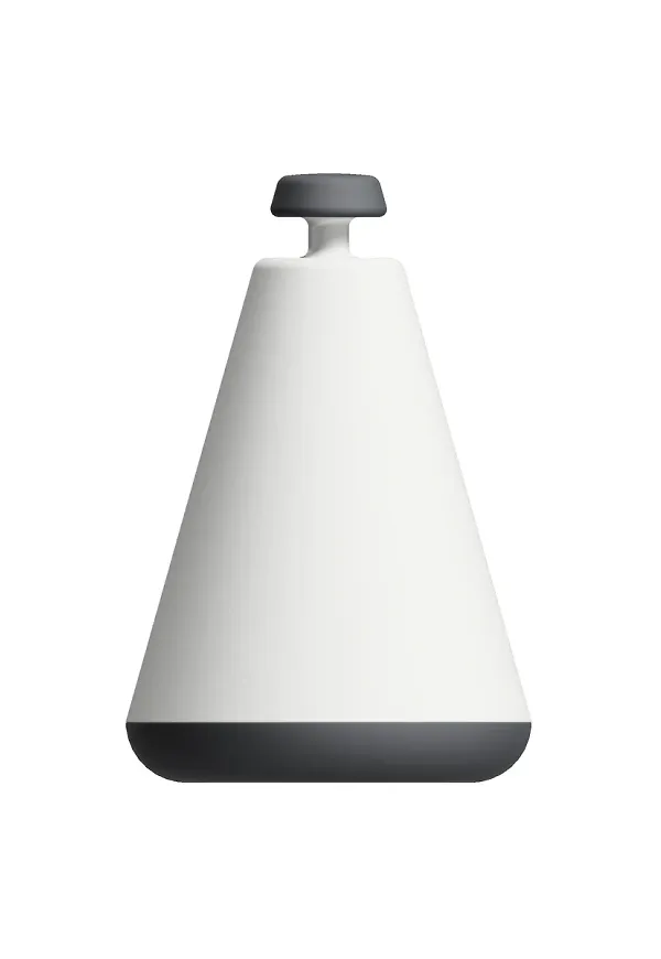 Grå Herstal-lampa i mysig modell.