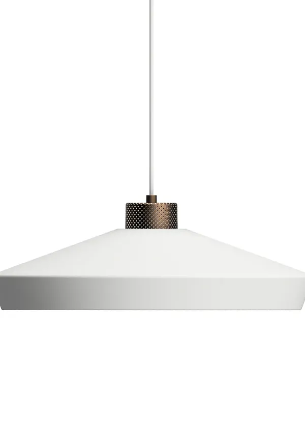 Exklusiv lampa i vitt från Herstal.