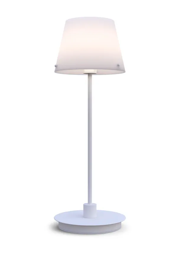 Stilren vit lampa 2026 från Herstal.