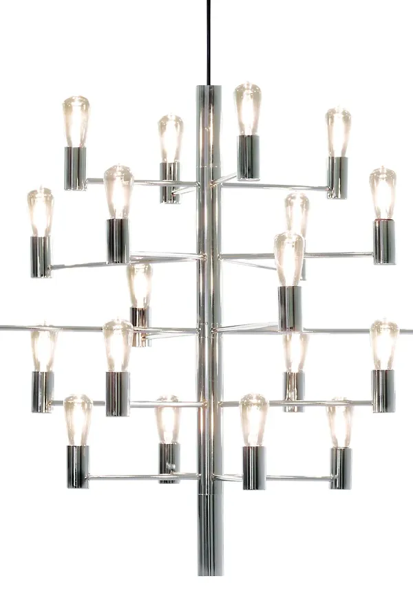 Supersnygg taklampa i silverfärgade från Herstal.