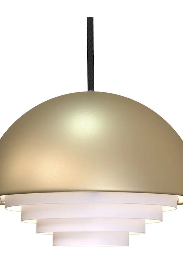 Moderiktig guldfärgad lampa 2025 från Herstal.