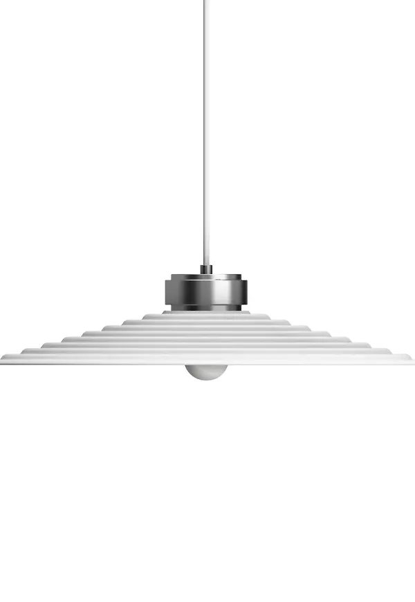 Vit Herstal-taklampa i klassisk modell.