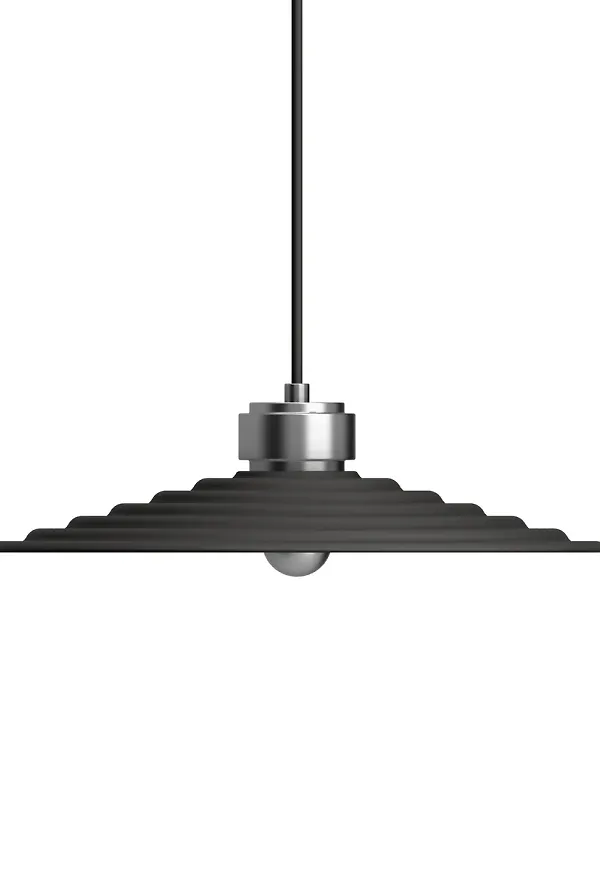 Svart Herstal-taklampa i trendig modell.