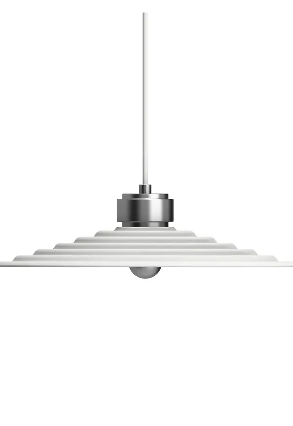 Vit Herstal-lampa i trendig modell.