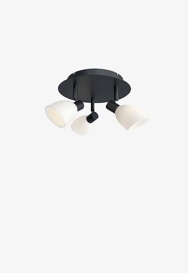 Svart Herstal-lampa i exklusiv modell.