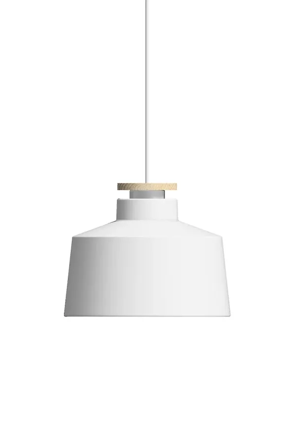 Vit Herstal-lampa i superfin modell.