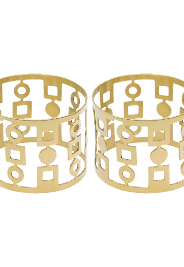 Guldfärgad Hilke Collection-servettring i superfin modell.