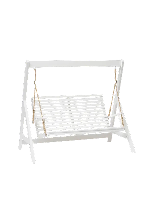 Vit Hillerstorp-hängstol i fin modell.