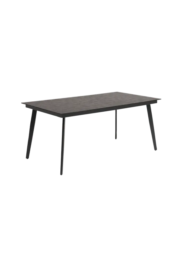 Stilren hillerstorp bord i grå färg gjord i aluminium.