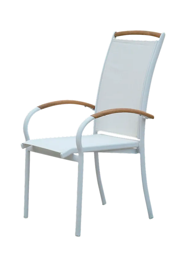 Snygg hillerstorp utemöbel i vit färg gjord i aluminium.