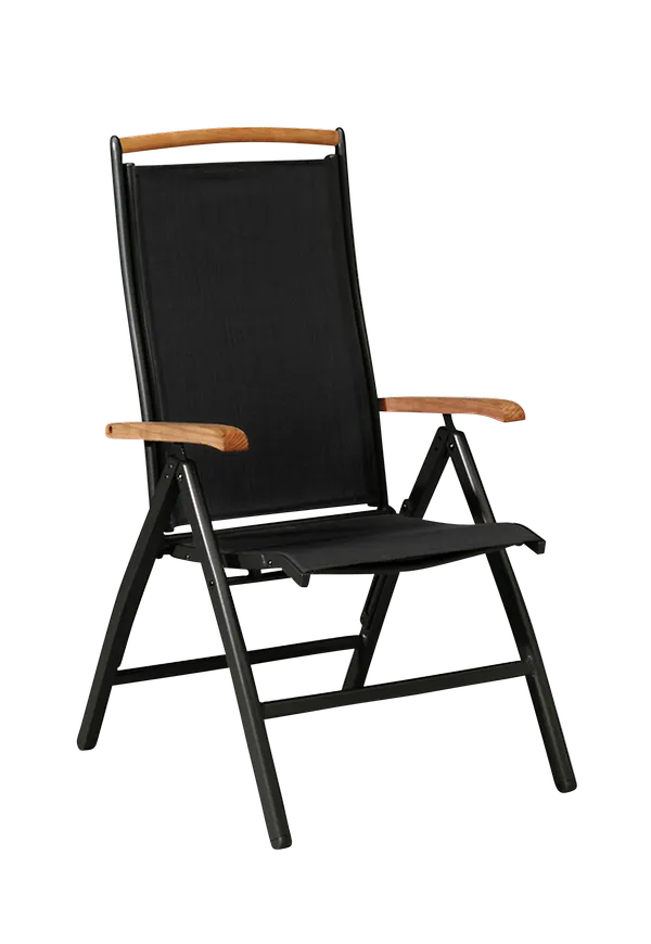 Svart Hillerstorp-teakstol i otroligt fin modell.