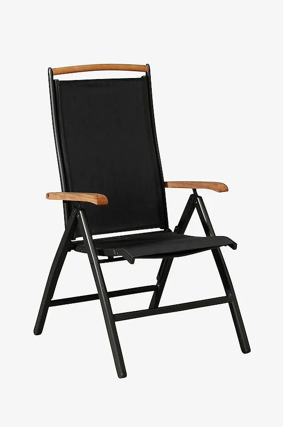 Svart Hillerstorp-teakfåtölj i fin modell.