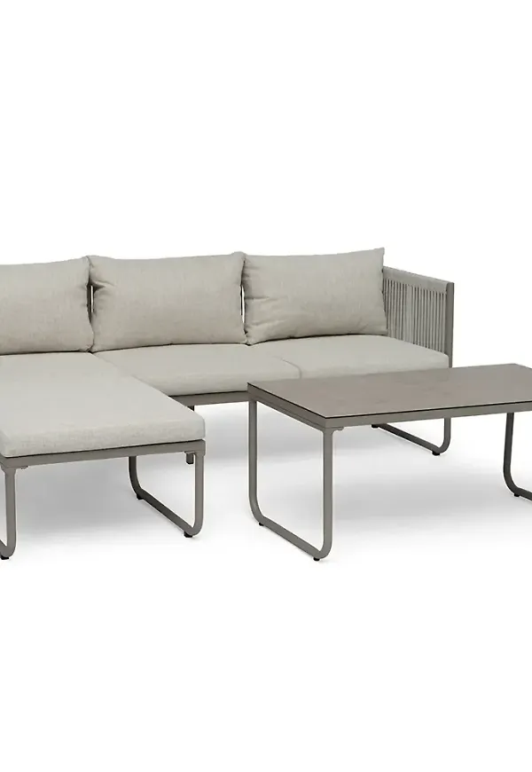 Vacker aluminiumloungegrupp 2025 från Hillerstorp.