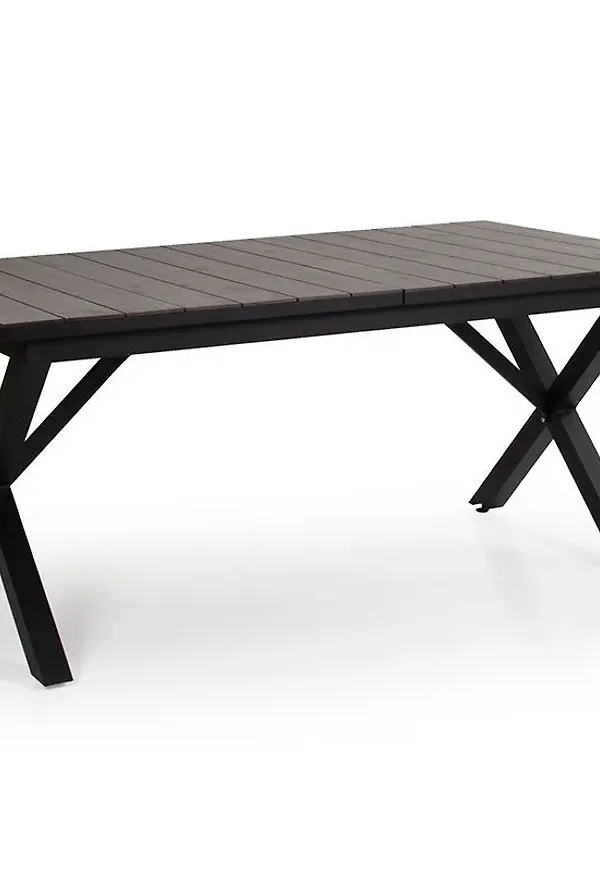 Riktigt trendig brafab matbord i grå färg gjord i aluminium.