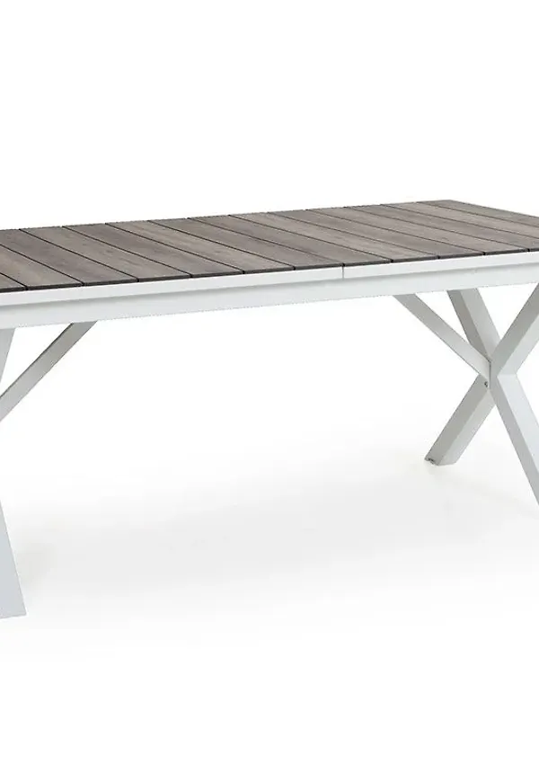 Komfortabel vit matbord i aluminium från Brafab.