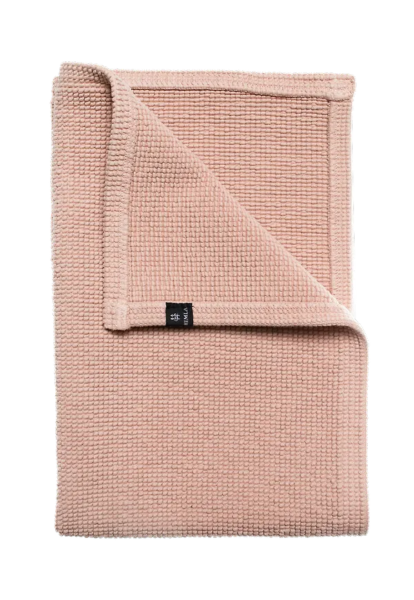 Ljusrosa Himla-bomullsbadrumsmatta i trendig modell.