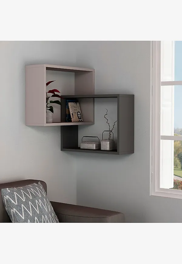 Riktigt trendig vägghylla i grått från Homitis.