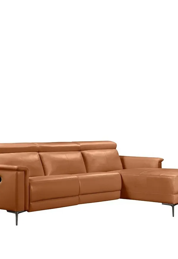 Riktigt fin brun soffa i läder från Loft24.