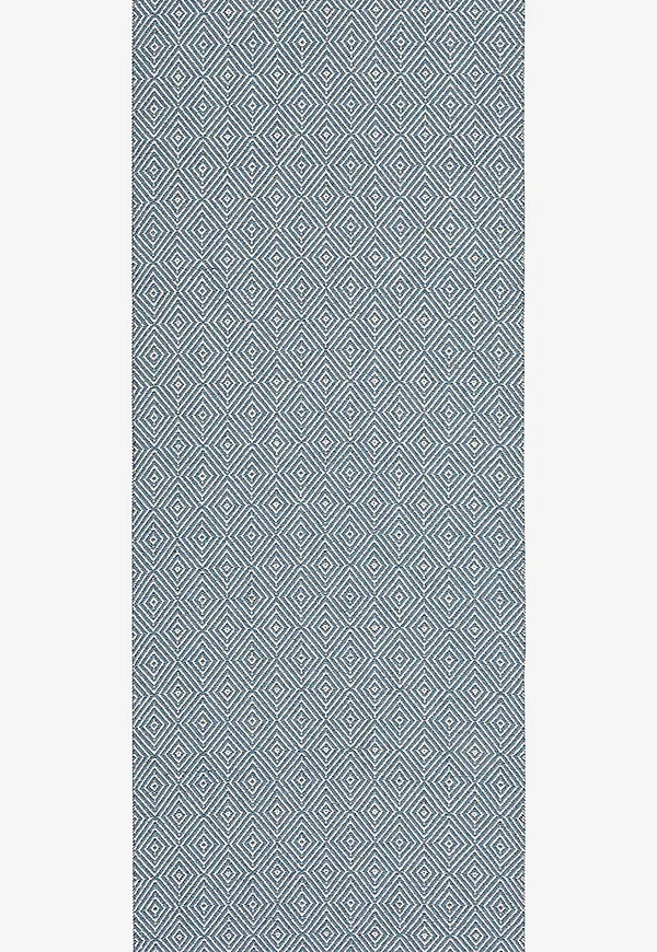 Modern plastmatta i blått från Horredsmattan.