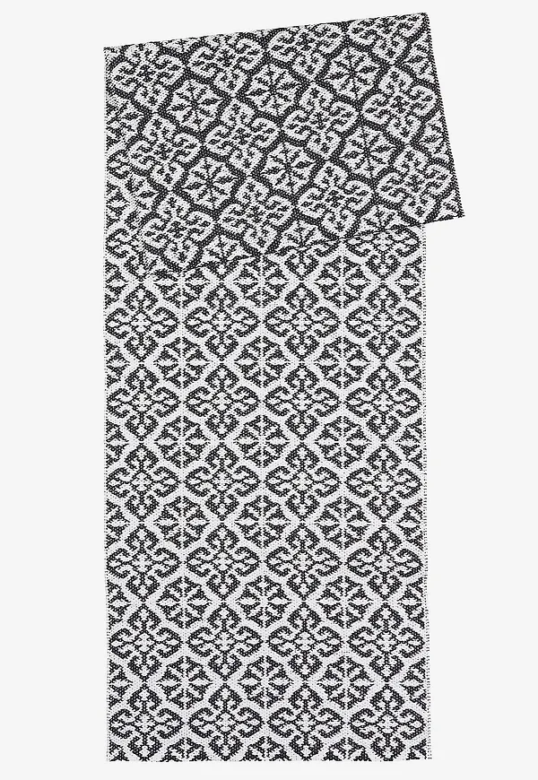 Supersnygg svart matta 2025 från Horredsmattan.