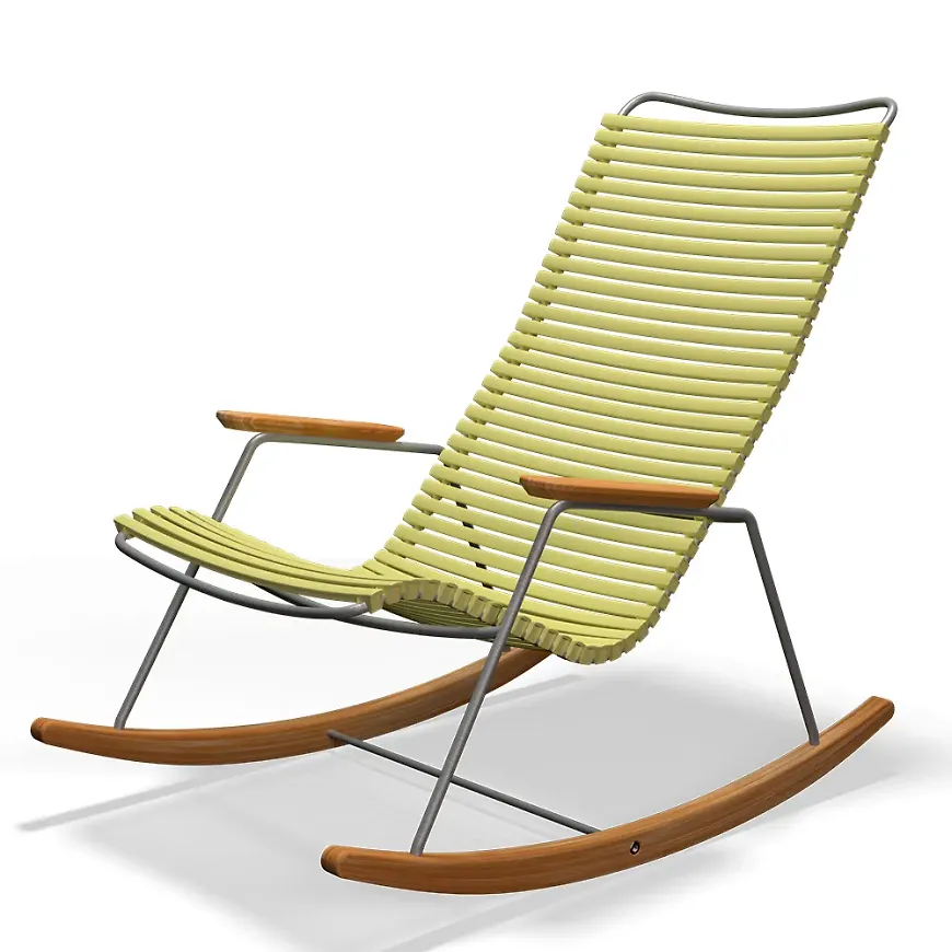 Fantastiskt fin houe stol i duvblå färg gjord i aluminium.