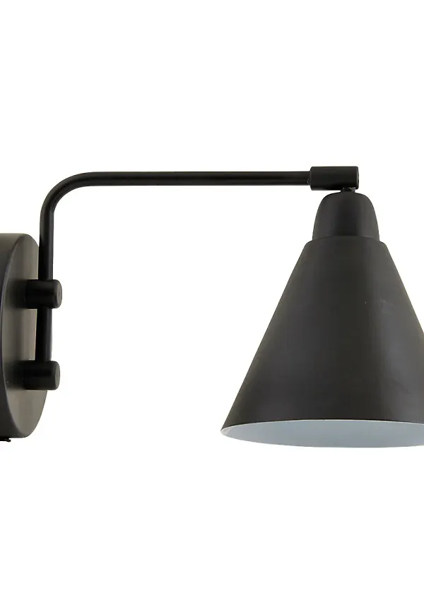 Svart House Doctor-vägglampa i mysig modell.