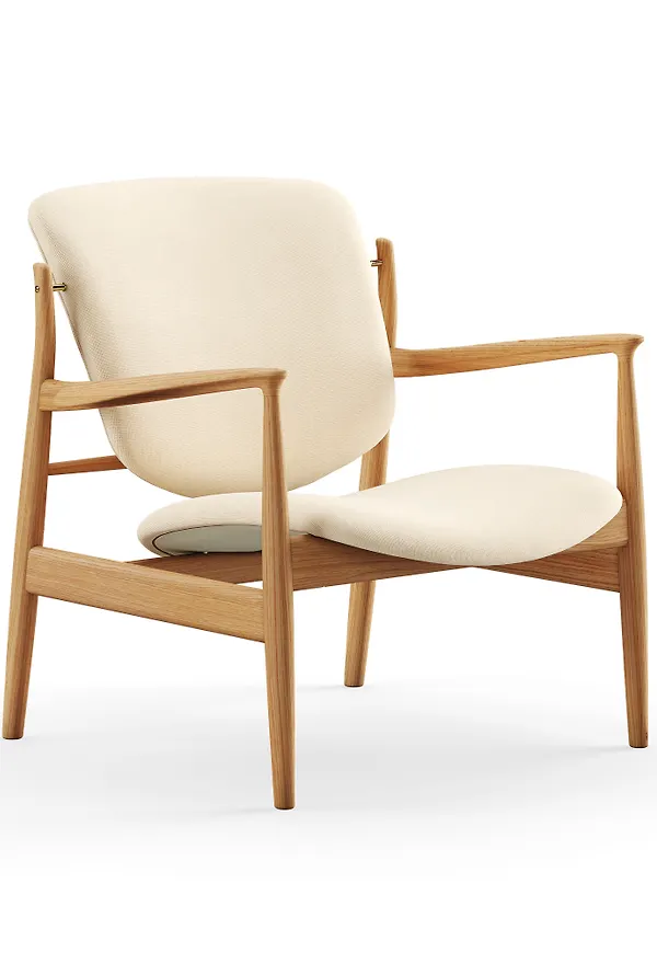 Superfin beige fåtölj 2026 från House of Finn Juhl.
