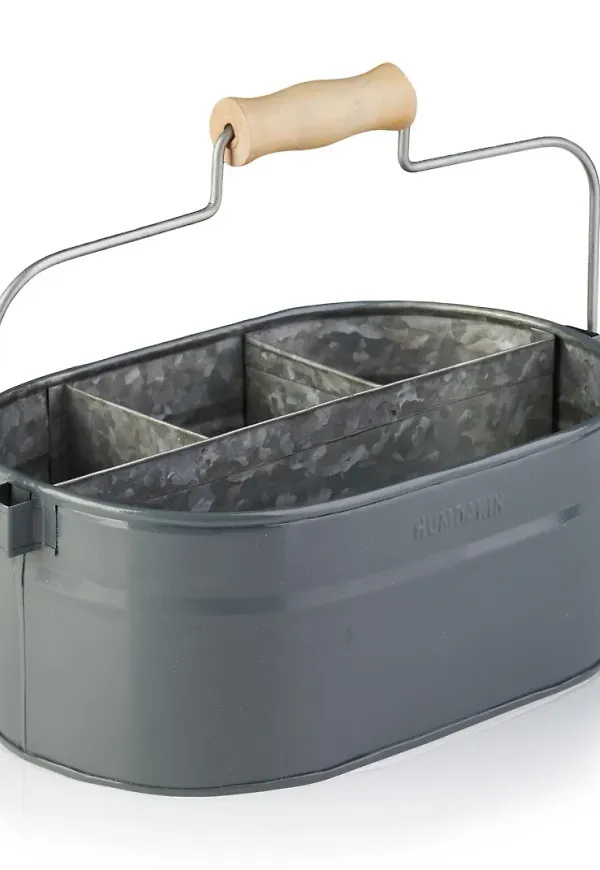 Grå Humdakin-förvaringslåda i supersnygg modell.