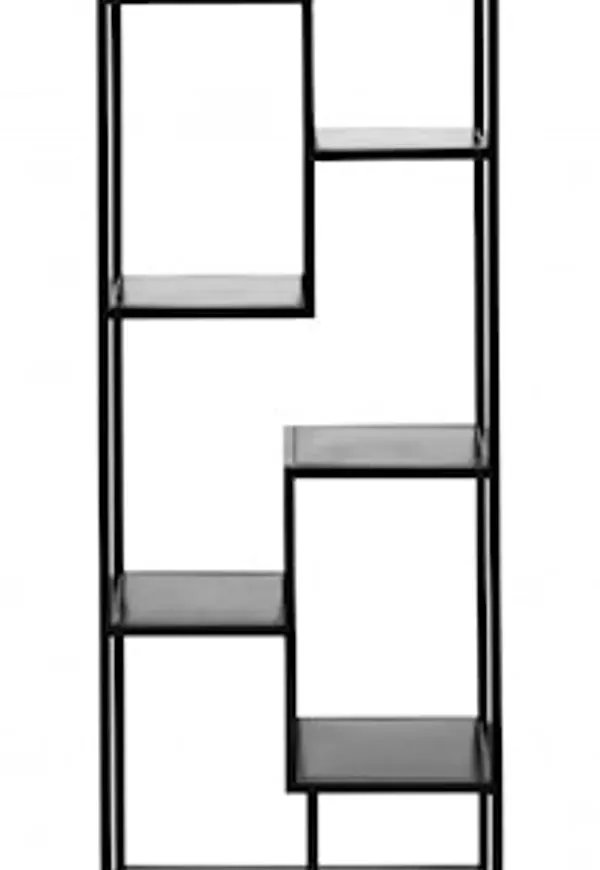 Otroligt snygg hylla i svart färg gjord i järn.