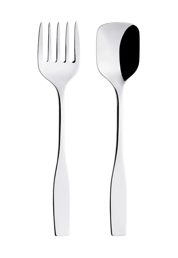 Otroligt snygg serveringsbestick i silverfärgade från Iittala.