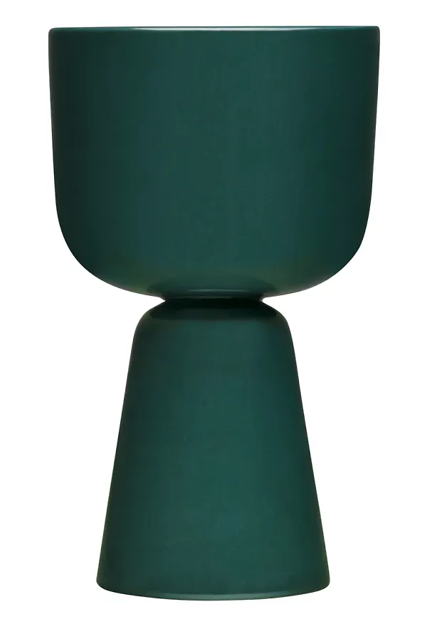 Grön Iittala-kruka i klassisk modell.