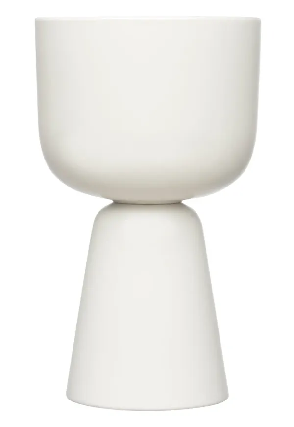 Smickrande kruka i vitt från Iittala.