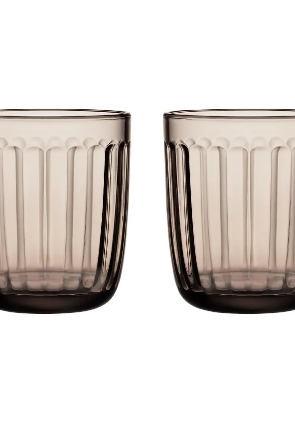 Jättesnygg dricksglas i linne från Iittala.