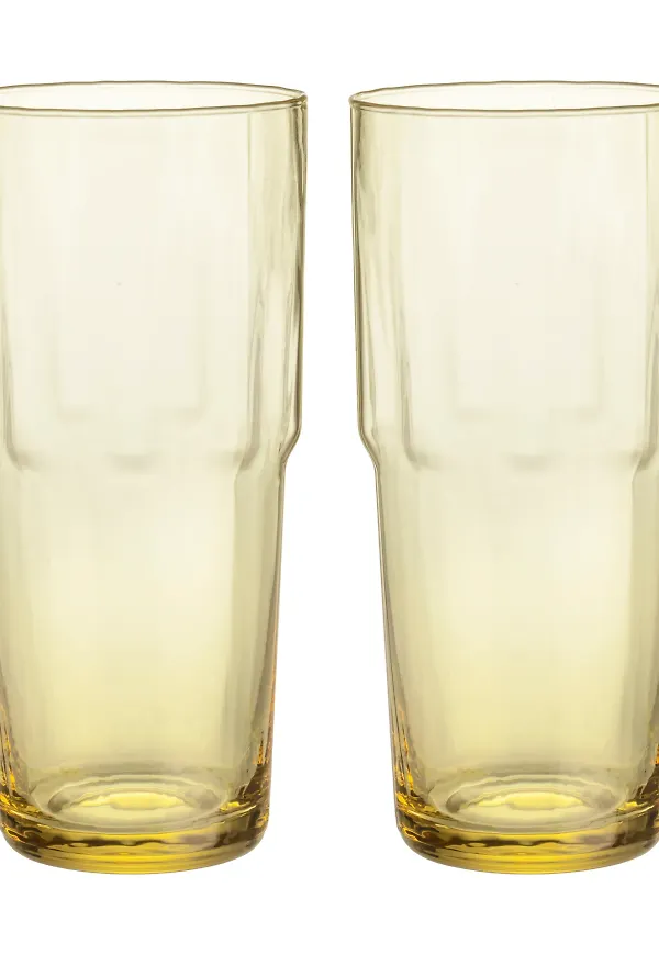 Riktigt trendig dricksglas i gult från Iittala.