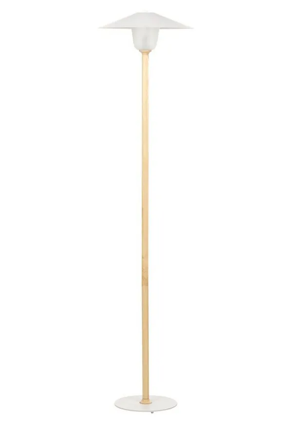 Otroligt snygg golvlampa i vit färg gjord i järn.