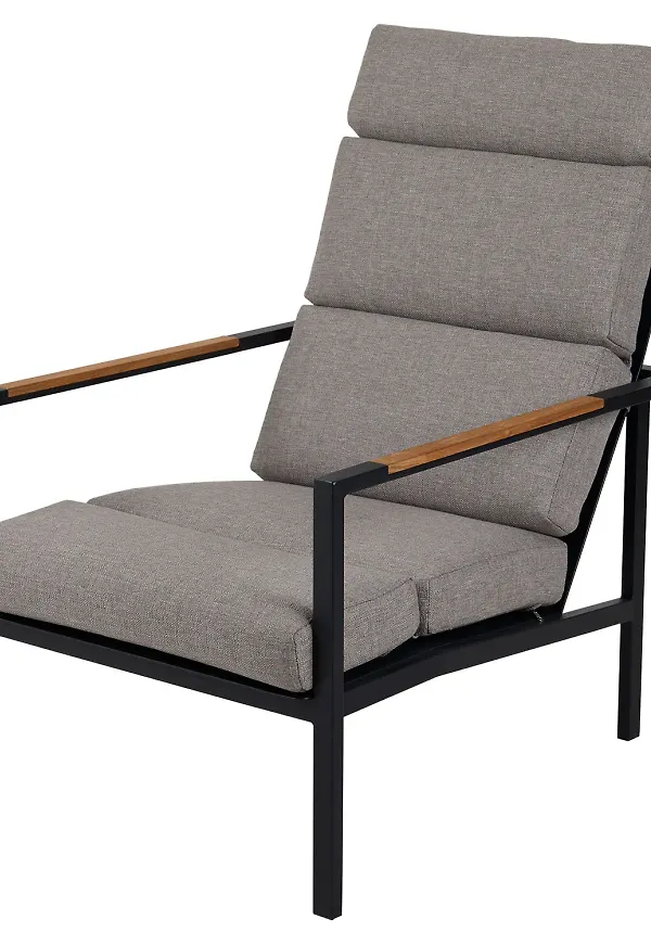 Moderiktig brafab bord i svart färg gjord i aluminium.