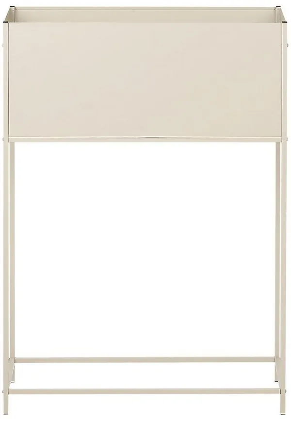 Stilren kruka i beige färg gjord i järn.