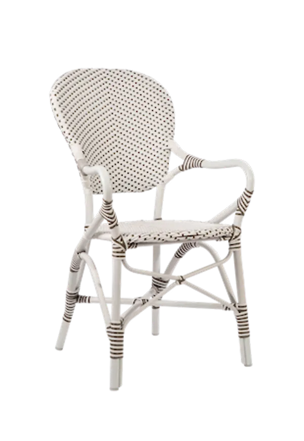 Snygg sika design stol i vit färg gjord i aluminium.