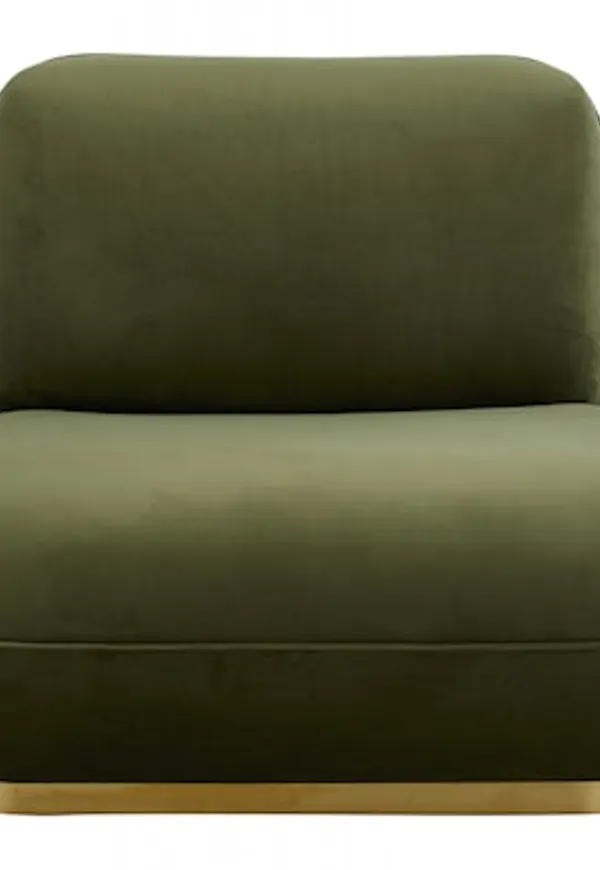 Jättesnygg fåtölj i grönt från Nordal.